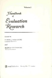 Handbook of evaluation research